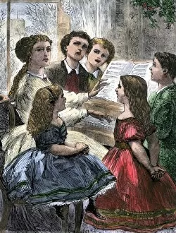Indoors Gallery: Christmas singalong, 1860s
