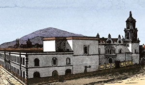 Latin America:Caribbean Collection: Church in Mexico City founded by Cortes