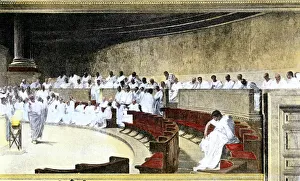 Italy Prints: Cicero in the Roman Senate