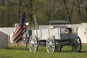 Images Dated 9th April 2011: Civil War encampment reenactment