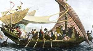 Sail Boat Prints: Cleopatras barge on the Nile