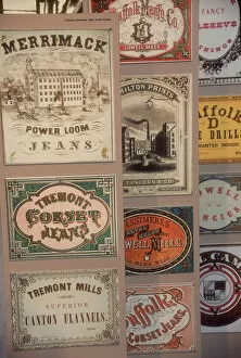 Clothing Gallery: Cloth labels from American textile mills, 1800s