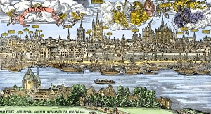 World Places:historical View Prints: Cologne, Germany, 1531