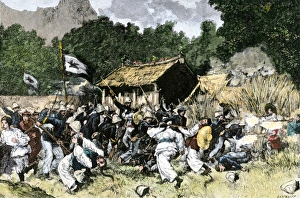 India & Asia Gallery: Colonial battle in French Indo-China, 1800s