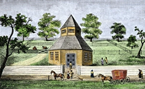Quaker Gallery: Colonial Quaker meetinghouse in New Jersey