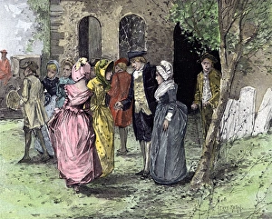 Church Of England Gallery: Colonials going to church in Alexandria, Virginia