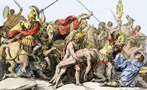 Spear Gallery: Combat around the body of Patrocles in the Trojan War