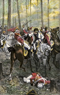 Combat between British colonel Banistre Tarleton
