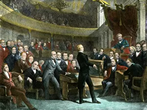 Pro Slavery Gallery: Compromise of 1850 debate in the US Senate