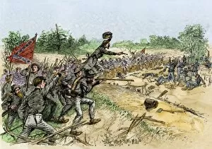 1863 Collection: Confederate advance at the Battle of Chancellorsville