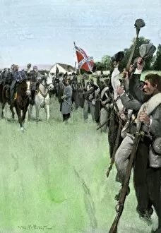Cheer Collection: Confederate Army ready at Antietam, 1862