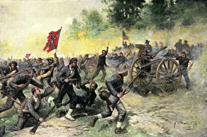 Confederate charge up Little Round Top