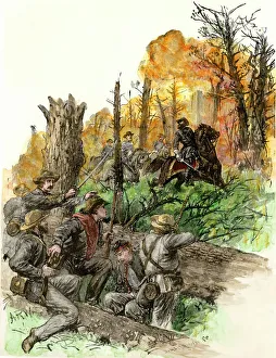 Gun Fire Prints: Confederate General Thomas Stonewall Jackson mortally wounded by