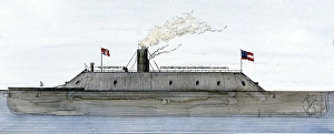 Steam Ship Prints: Confederate ironclad Merrimac