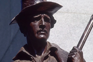Gettysburg Gallery: Confederate soldier, Virginia Memorial, Gettysburg battlefield
