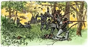 Images Dated 5th December 2011: Confederate soldiers in action, Battle of Chickamauga