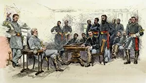 Officer Gallery: Confederate surrender at Appomattox, 1865