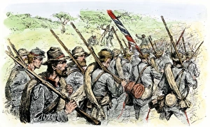 Confederate troops on the march