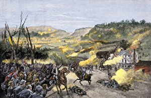 Confederates driven from Elkhorn Tavern in the Battle of Pea Ridge
