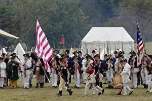 Formation Prints: Continental army muster reenactment at Yorktown Battlefield