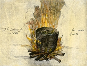 North Carolina Gallery: Cookpot of Virginia natives, 1500s