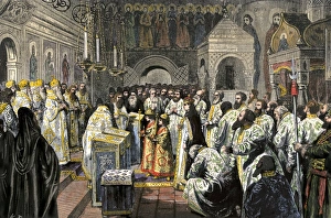 Coronation of the two Romanov children