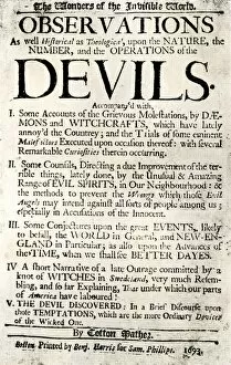 Evil Gallery: Cotton Mathers book on witchcraft, 1693