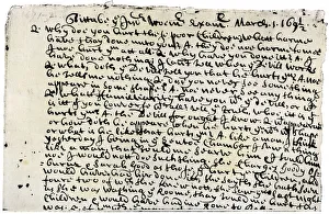 Evil Spirits Gallery: Court record of testimony at the Salem witch trials, 1692