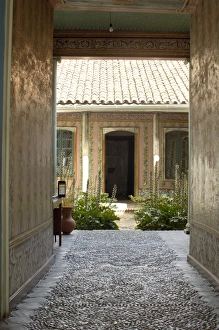 Latin American Prints: Courtyard in the Spanish colonial city of Cuenca