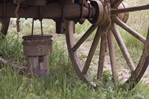 National Park Service Collection: Covered wagon axel detail