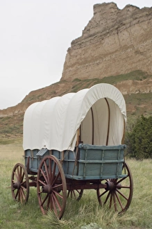 Covered wagon on the Oregon Trail