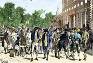 Protest Prints: Crowds outside Independence Hall hearing John Nixon read the Declaration of