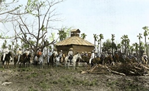 Latin America:Caribbean Prints: Cuban sugar-planter with his staff and bodyguards