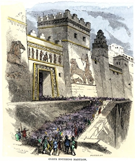 Cyrus the Great entering Babylon, 539 BC