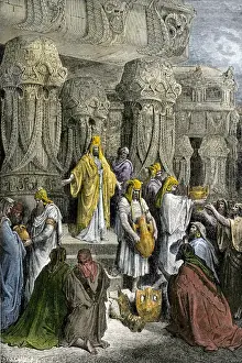 Cyrus II, King of Persia, restoring the Hebrews sacred vessels