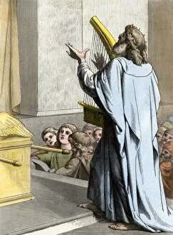Bible Collection: David playing the harp