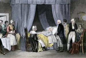 African American Prints: Death of George Washington at his Mount Vernon home