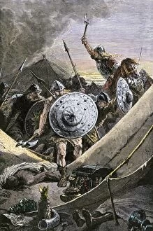 Muslim Collection: Defeat of the Saracens at the Battle of Tours, 732 A. D