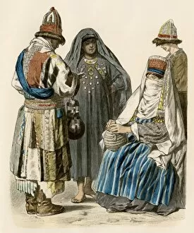 Ottoman Empire Gallery: A dervish and women of Turkey