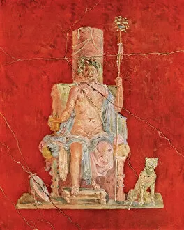 Ancient Rome Collection: Dionysus, or Bacchus, on his throne