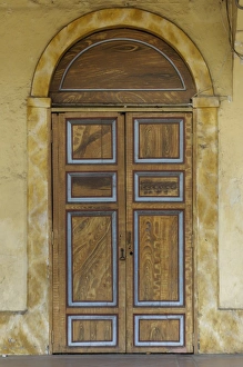 Latin American Prints: Door of the old cathedral in the Spanish colonial city of Cuenca