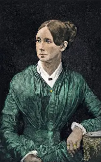 Dorothea Dix. Hand-colored woodcut reproduction of a photograph