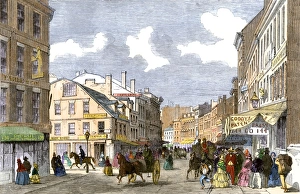 Down Town Gallery: Downton Boston shops, 1850s