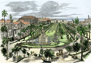 Latin America Gallery: Downtown Havana in the 1850s
