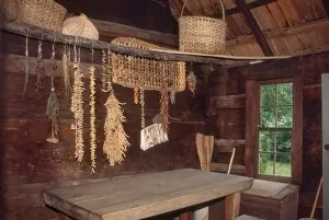 Food Preservation Gallery: Dried food storage on a pioneer farm, Great Smoky Mountains