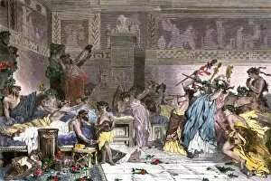 Social Life Gallery: Drinking party in ancient Rome