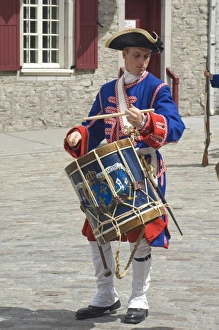 Historic District Gallery: Drummer reenactor in old Quebec