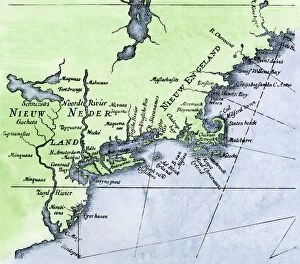 Cape Cod Collection: Dutch map of New Netherland and New England