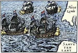 Arctic Ocean Gallery: Dutch ships in the Arctic, 1600s
