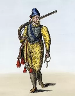 Holland Gallery: Dutch soldier armed with an arquebus